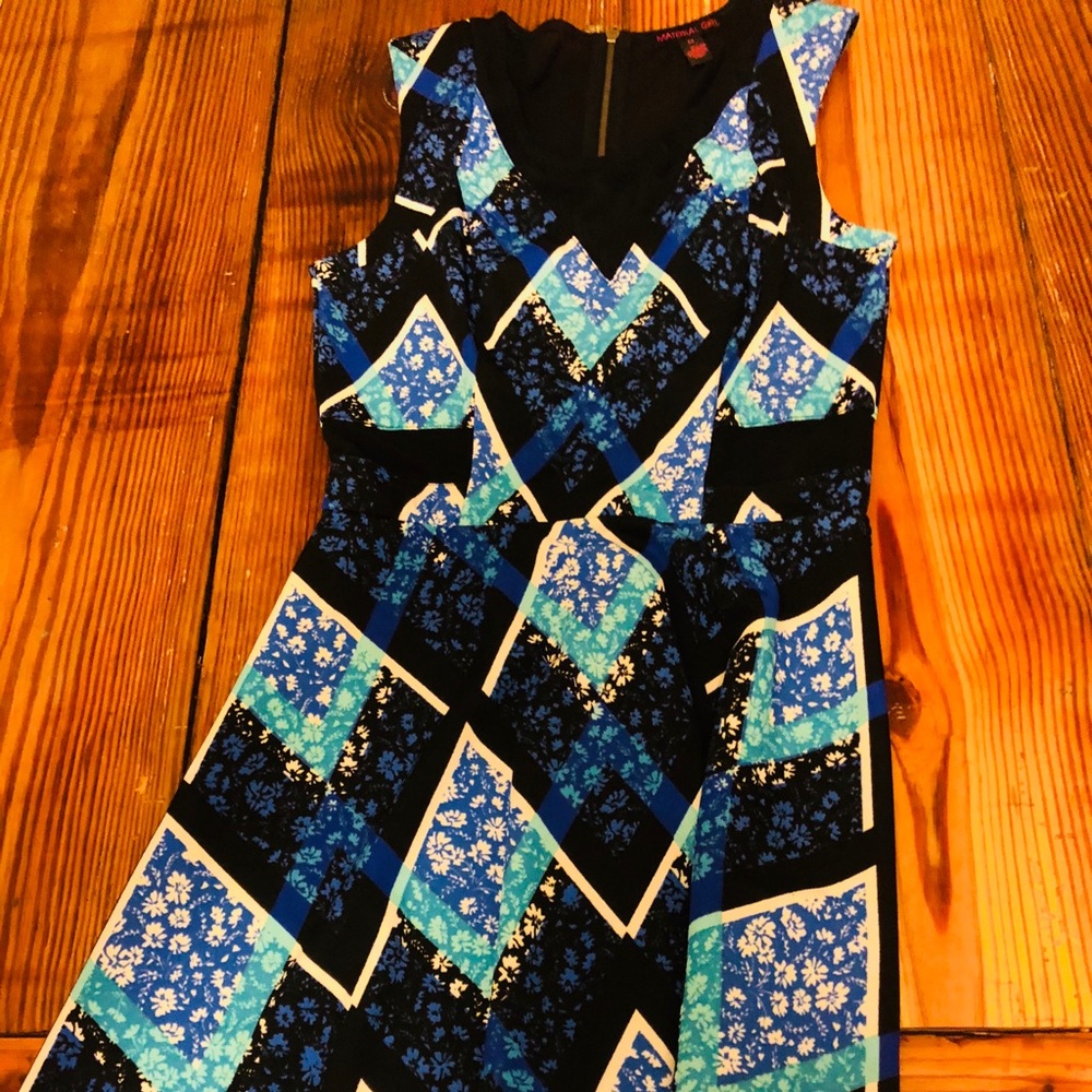 Geographic mesh cutout dress